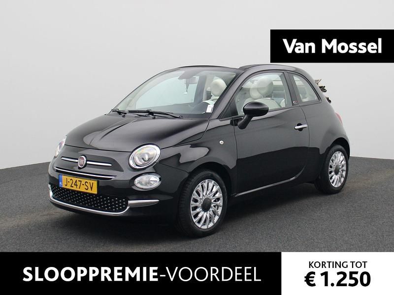 Zwart Occasion 2020 Fiat 500C Lounge Cabriolet | € 11.900 (Eerlijke prijs) - Afbeelding 1/4