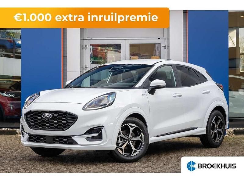 Wit Nieuw 2025 Ford Puma ST-Line SUV | € 29.750 (Eerlijke prijs) - Afbeelding 1/4