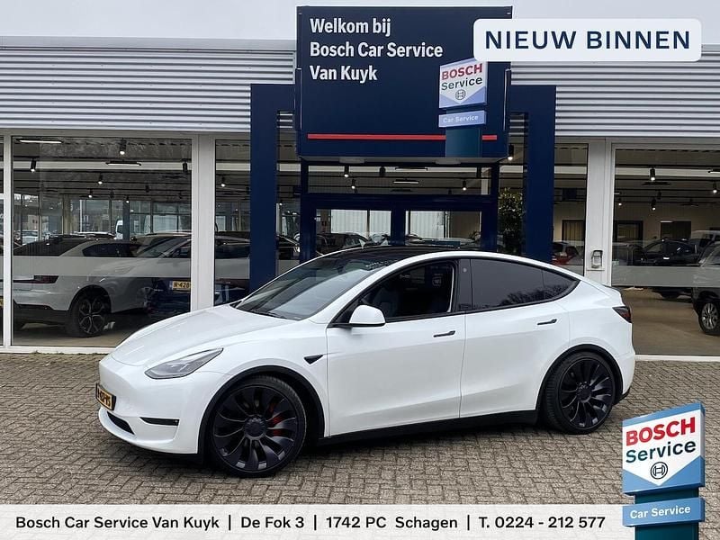 Wit Occasion 2022 Tesla Model Y Performance SUV | € 38.950 (Eerlijke prijs) - Afbeelding 1/4