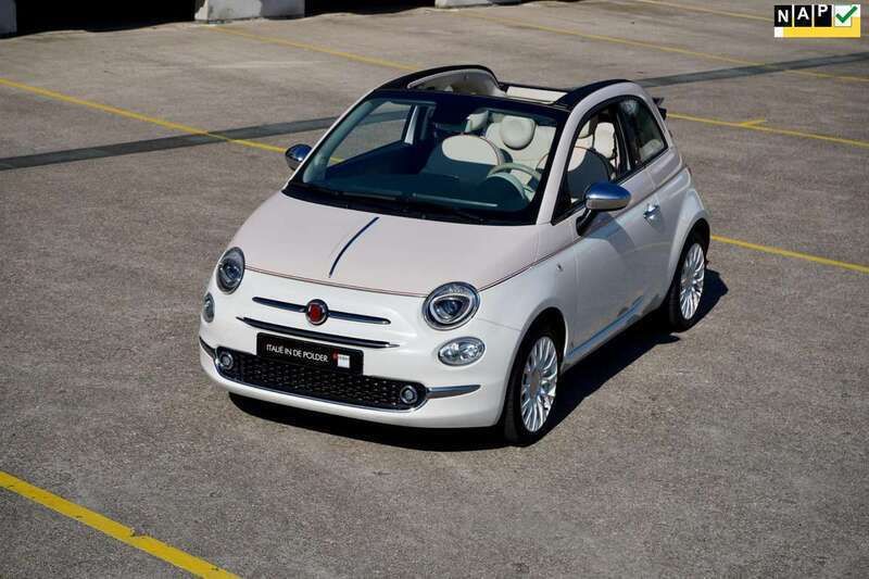 Wit, metallic lak Gebruikt 2017 Fiat 500C Anniversary Cabriolet | € 14.900 (Duur) - Afbeelding 1/4