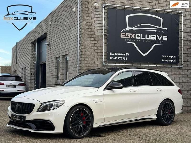 Wit Occasion 2019 Mercedes C63 AMG Premium Plus Stationwagen | € 54.950 (Super prijs) - Afbeelding 1/4