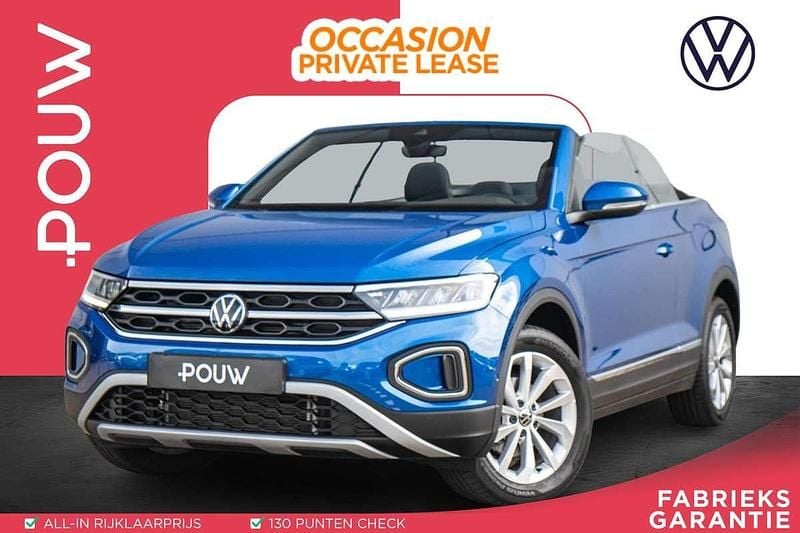 Blauw Gebruikt 2024 VW T-Roc Cabriolet Style Cabriolet | € 39.900 (Eerlijke prijs) - Afbeelding 1/3