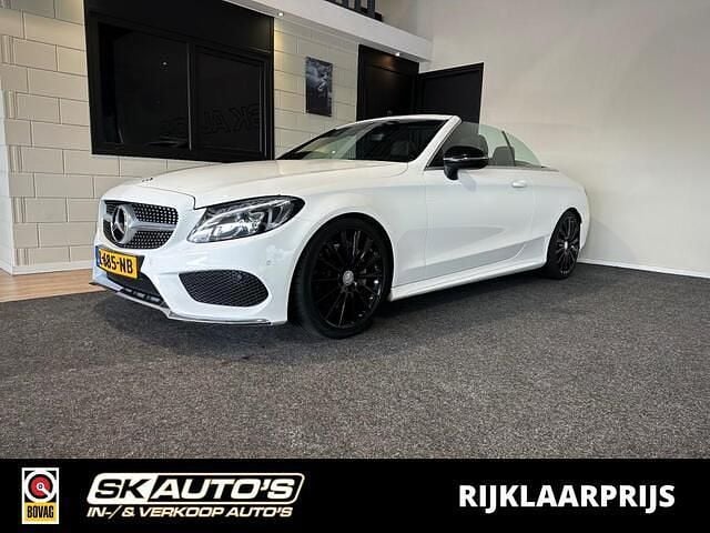 Wit Gebruikt 2017 Mercedes C300 AMG line Cabriolet | € 33.995 (Eerlijke prijs) - Afbeelding 1/4