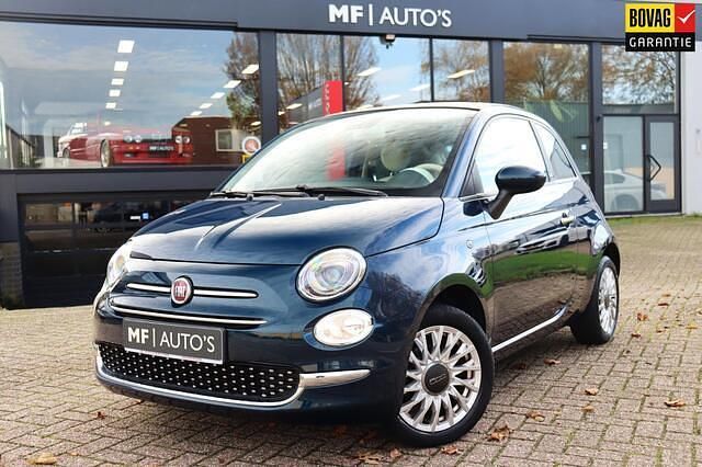 Blauw (metallic) Gebruikt 2020 Fiat 500C Lounge Cabriolet | € 12.950 (Goede deal) - Afbeelding 1/4