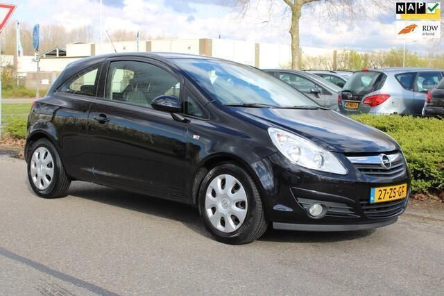 Zwart Gebruikt 2008 Opel Corsa Enjoy Hatchback | € 3.500 (Duur) - Afbeelding 1/4