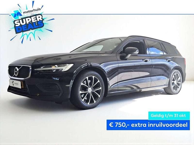 Zwart Gebruikt 2022 Volvo V60 Momentum Stationwagen | € 22.495 (Super prijs) - Afbeelding 1/4