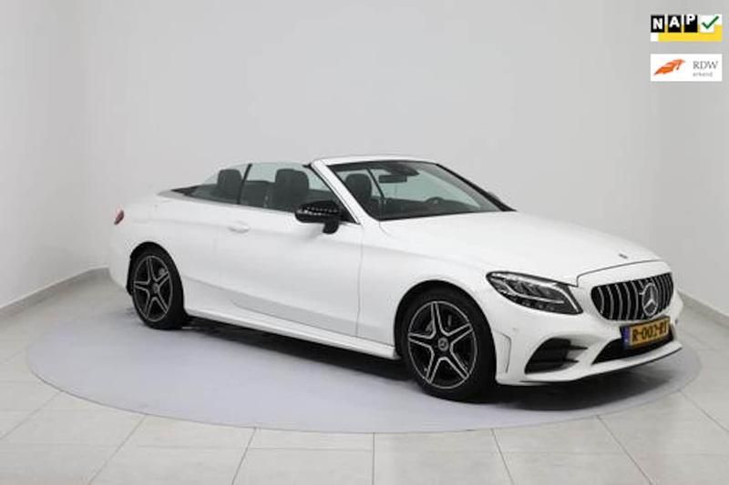 Wit Gebruikt 2018 Mercedes C200 Premium Plus Cabriolet | € 29.490 - Afbeelding 1/4