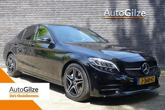 Occasion Mercedes C180 AMG Line Premium Plus 157 PK (115 kW) 2019 Zwart, metallic lak Sedan