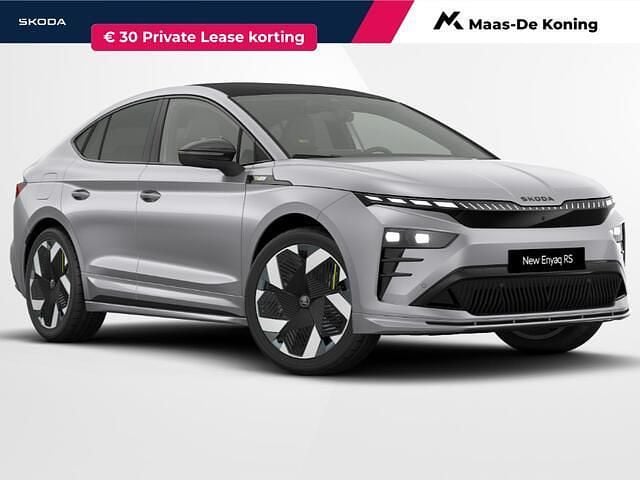 Zilver Nieuw 2025 Skoda Enyaq iV RS SUV | € 55.990 (Super prijs) - Afbeelding 1/4