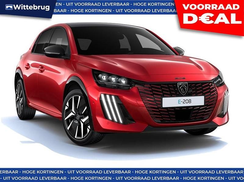 Rood Nieuw 2025 Peugeot e-208 GTi Hatchback | € 35.888 (Iets duurder) - Afbeelding 1/4