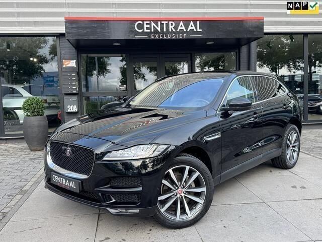 Zwart Gebruikt 2019 Jaguar F-Pace Portfolio SUV | € 31.750 (Eerlijke prijs) - Afbeelding 1/4