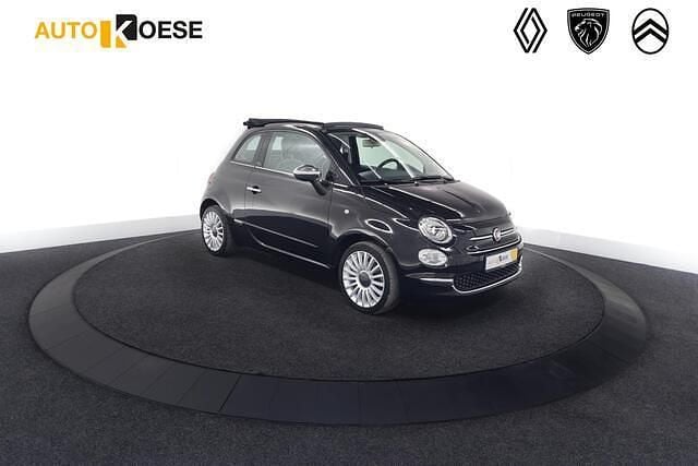 Zwart Gebruikt 2018 Fiat 500C Lounge Cabriolet | € 13.900 (Eerlijke prijs) - Afbeelding 1/4