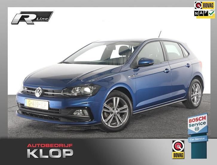 Blauw Occasion 2019 VW Polo R-line Hatchback | € 16.850 (Eerlijke prijs) - Afbeelding 1/3