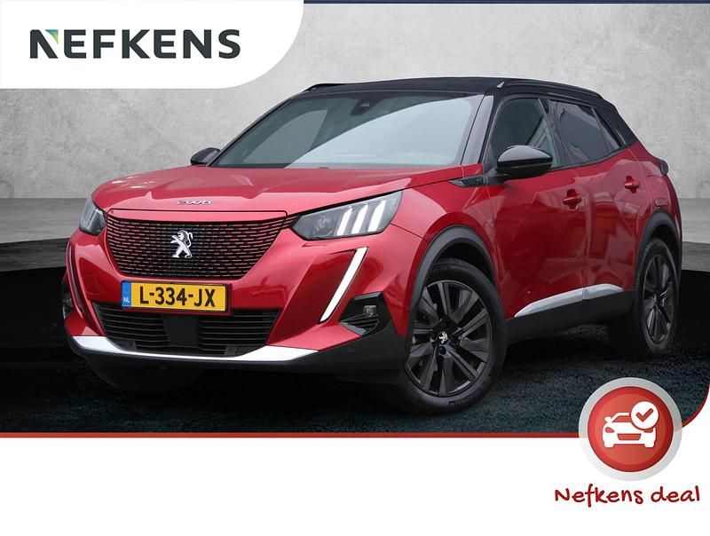 Rood Gebruikt 2021 Peugeot e-2008 GT SUV | € 17.200 (Eerlijke prijs) - Afbeelding 1/3