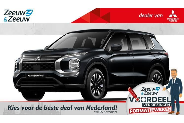 Zwart Nieuw 2025 Mitsubishi Outlander P-HEV Intense SUV | € 46.500 (Super prijs) - Afbeelding 1/4