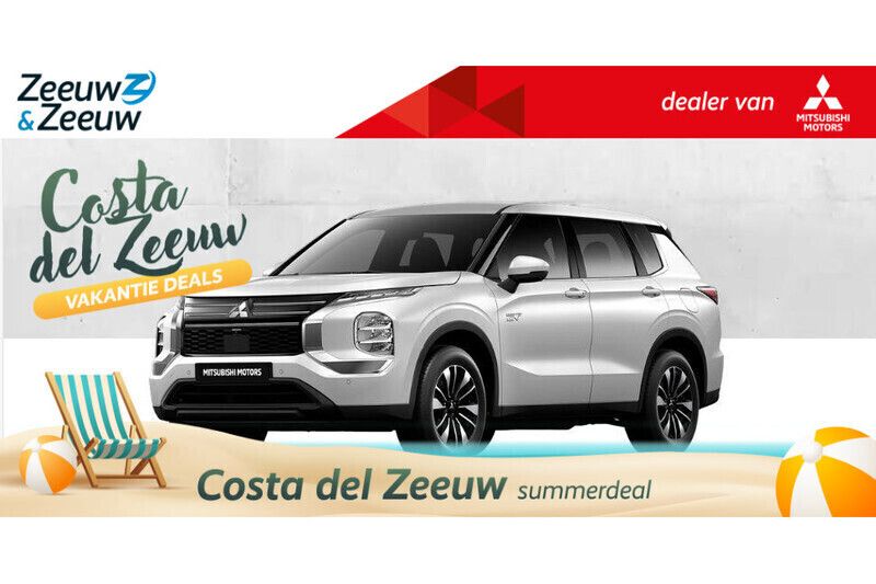 Wit Nieuw 2025 Mitsubishi Outlander P-HEV SUV | € 48.990 (Super prijs) - Afbeelding 1/4