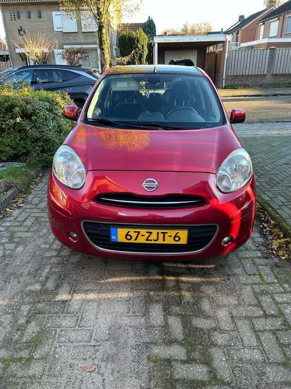 Rood Gebruikt 2012 Nissan Micra S Hatchback | € 3.999 (Eerlijke prijs) - Afbeelding 1/4