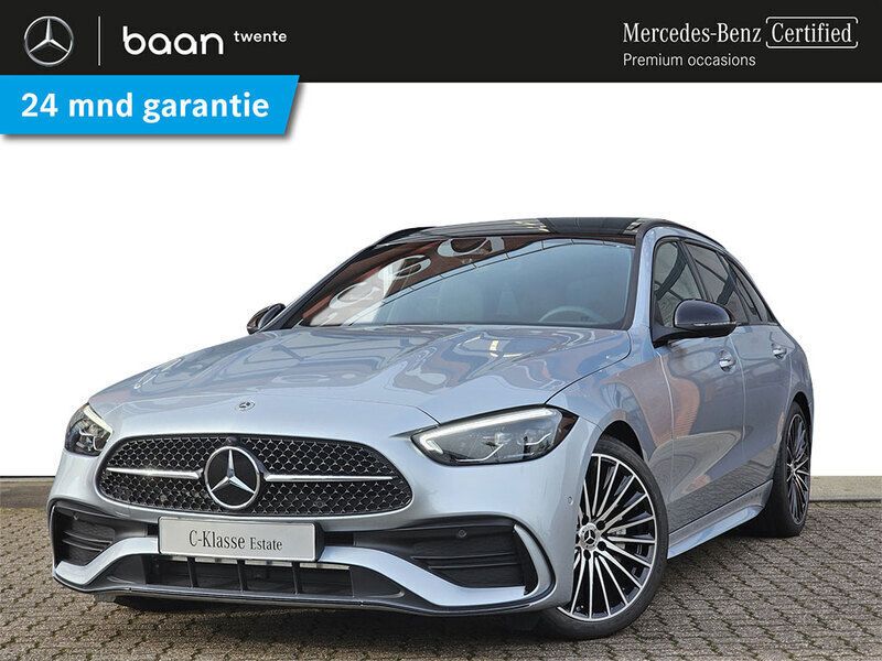 Zilver, metallic lak Gebruikt 2024 Mercedes C180 AMG line Stationwagen | € 59.900 - Afbeelding 1/4