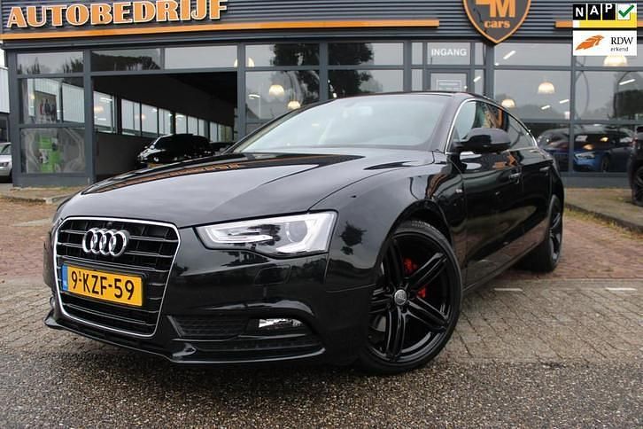 Zwart Gebruikt 2013 Audi A5 Sportback S-Line Hatchback | € 13.499 (Eerlijke prijs) - Afbeelding 1/4