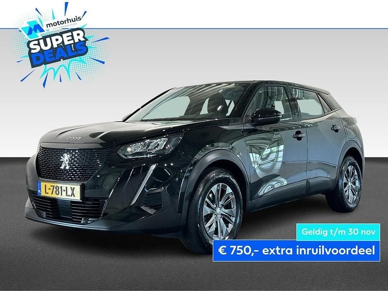 Zwart Gebruikt 2021 Peugeot 2008 Active SUV | € 17.440 (Eerlijke prijs) - Afbeelding 1/4
