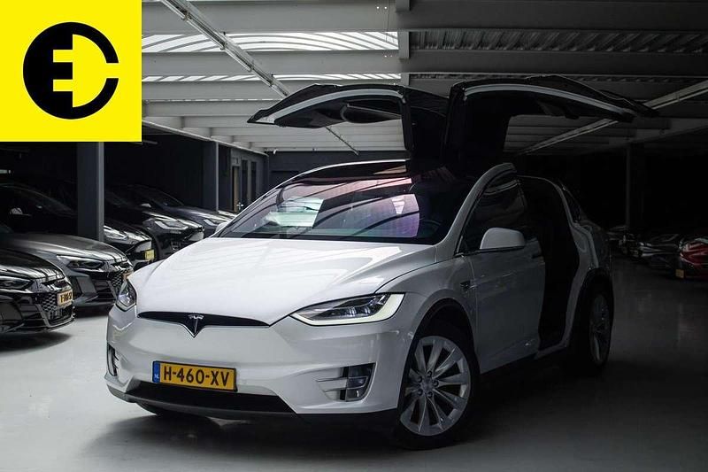 Wit Gebruikt 2020 Tesla Model X Long Range SUV | € 39.950 (Eerlijke prijs) - Afbeelding 1/4