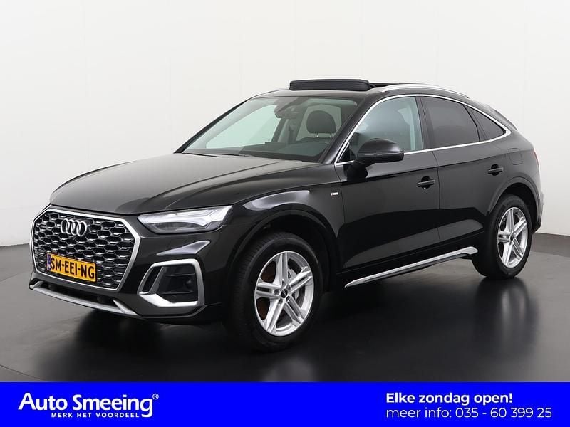 Metallic mythical black (0e) Gebruikt 2021 Audi Q5 Sportback S-Line SUV | € 48.945 (Eerlijke prijs) - Afbeelding 1/4