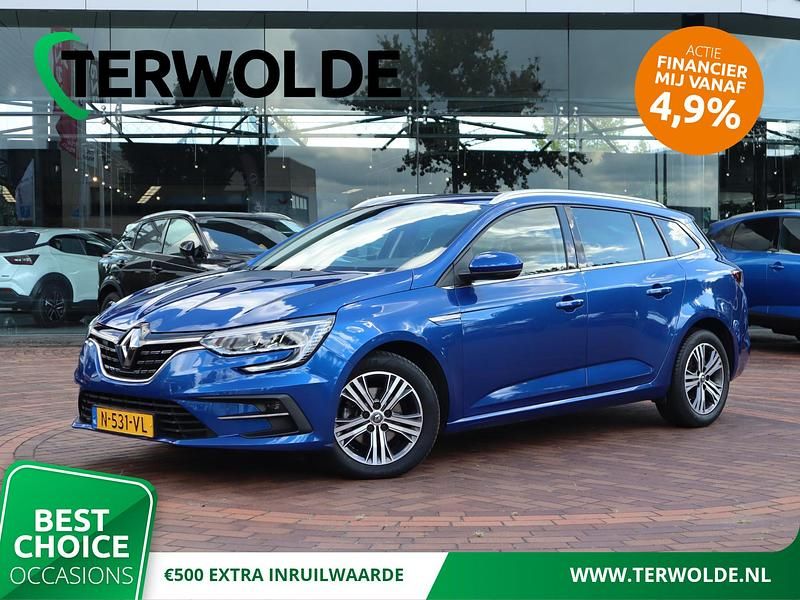 Blauw Occasion 2022 Renault Mégane GrandTour Intens Stationwagen | € 16.445 (Eerlijke prijs) - Afbeelding 1/4