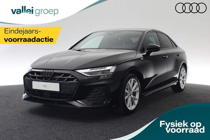 Zwart Nieuw 2025 Audi A3 Sedan | € 37.900 (Super prijs) - Afbeelding 1/4