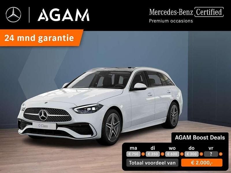 , metallic lak Gebruikt 2024 Mercedes C300e AMG line Stationwagen | € 44.950 (Super prijs) - Afbeelding 1/4