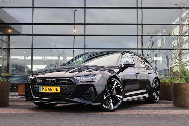 Zwart Gebruikt 2021 Audi RS6 S-Line Stationwagen | € 117.500 (Super prijs) - Afbeelding 1/4