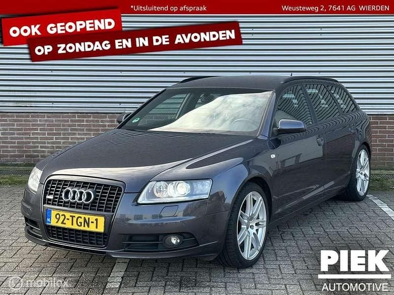 Grijs, metallic lak Gebruikt 2008 Audi A6 S-Line Stationwagen | € 6.499 (Eerlijke prijs) - Afbeelding 1/3