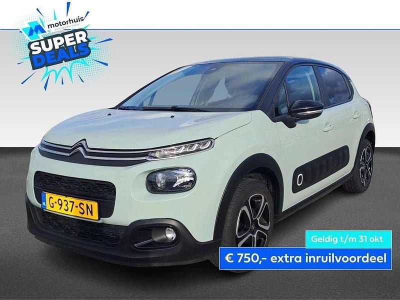 Groen Gebruikt 2019 Citroën C3 Feel Hatchback | € 10.495 (Eerlijke prijs) - Afbeelding 1/4