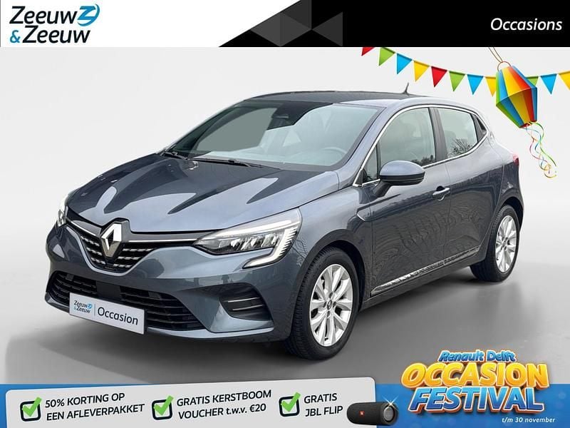 Grey titanium (donker grijs) Gebruikt 2021 Renault Clio V Intens Hatchback | € 12.935 (Eerlijke prijs) - Afbeelding 1/4