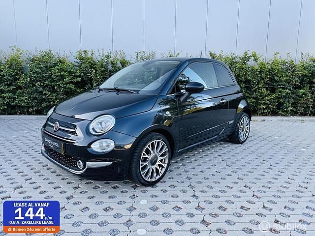 Zwart Gebruikt 2017 Fiat 500 Lounge Hatchback | € 8.750 (Eerlijke prijs) - Afbeelding 1/4