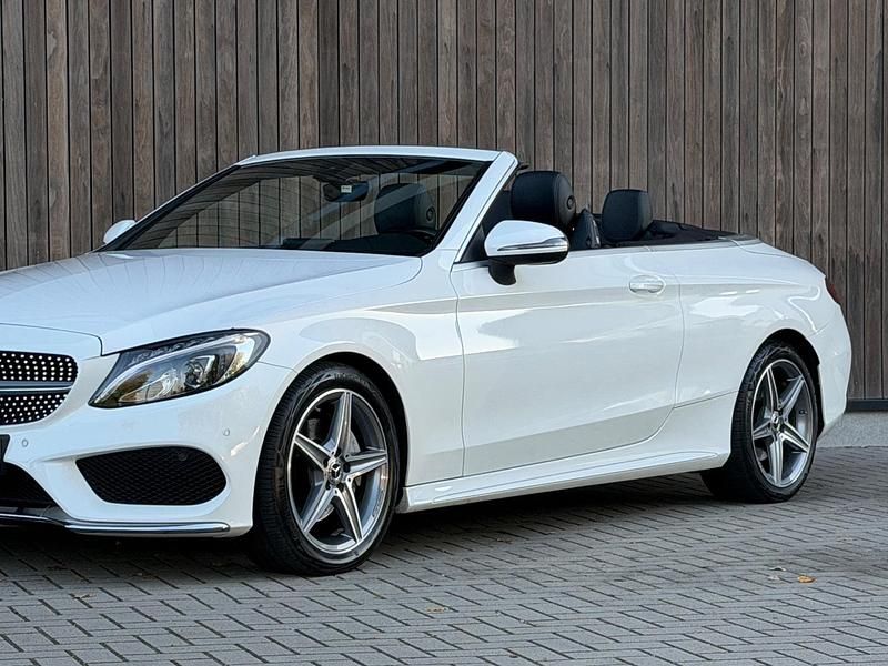 Occasion Mercedes C180 AMG line 157 PK (115 kW) 2017 Wit Cabriolet