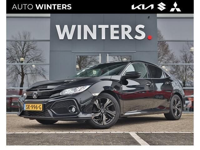 Zwart Occasion 2018 Honda Civic Elegance Hatchback | € 15.400 (Eerlijke prijs) - Afbeelding 1/4