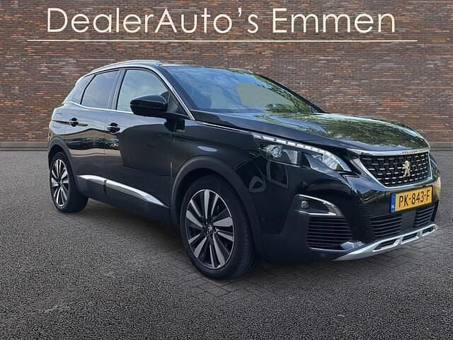 Zwart Gebruikt 2017 Peugeot 3008 GT-line SUV | € 11.993 (Super prijs) - Afbeelding 1/4