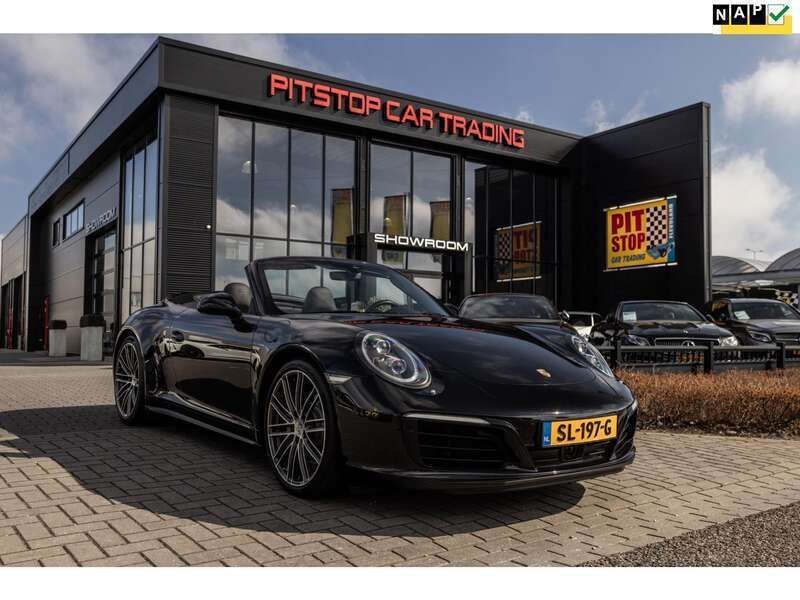 Zwart, metallic lak Gebruikt 2017 Porsche 911 Carrera 4S Cabriolet Chrono Cabriolet | € 112.991 (Super prijs) - Afbeelding 1/3