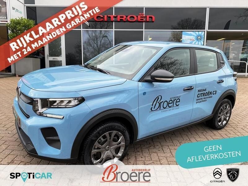 Blauw Nieuw 2024 Citroën e-C3 Hatchback | € 23.500 (Eerlijke prijs) - Afbeelding 1/3