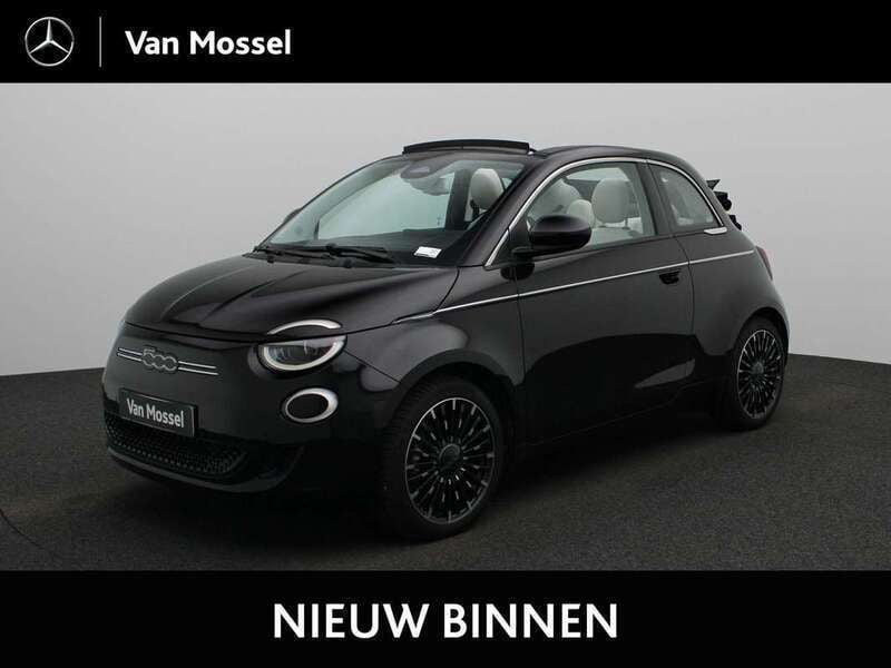 Zwart Gebruikt 2023 Fiat 500e La Prima Cabriolet | € 25.900 (Goede deal) - Afbeelding 1/4
