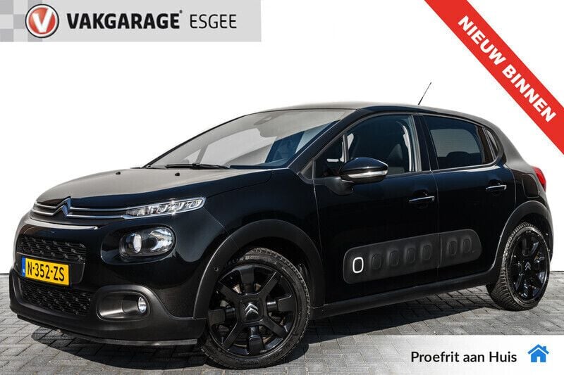 Zwart Gebruikt 2019 Citroën C3 PureTech Hatchback | € 13.740 (Eerlijke prijs) - Afbeelding 1/4