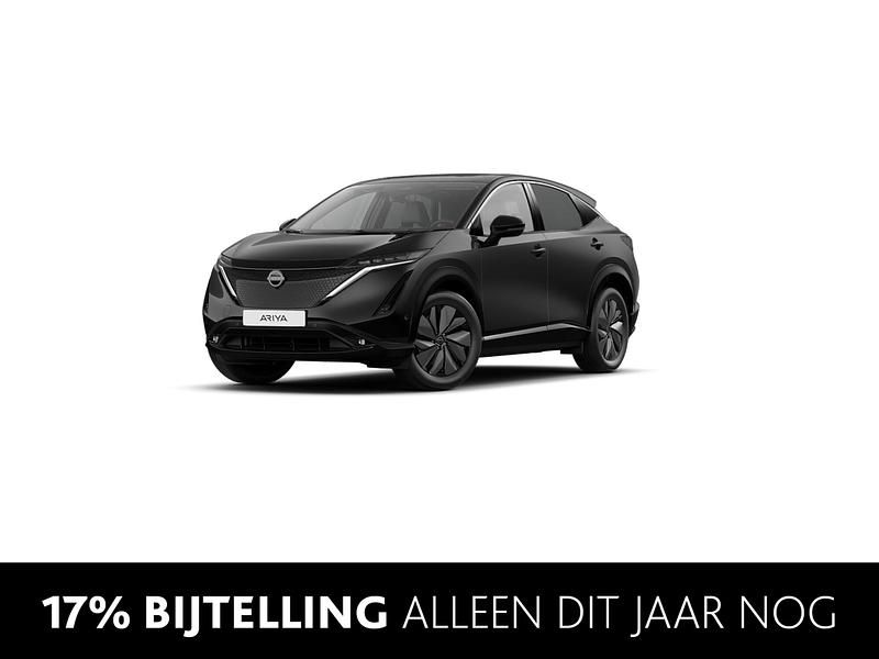 Zwart Nieuw 2025 Nissan Ariya Evolve SUV | € 57.690 - Afbeelding 1/4