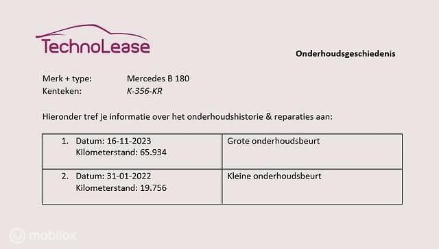 Occasion Mercedes B180 Business 136 PK (100 kW) 2021 Zwart MPV