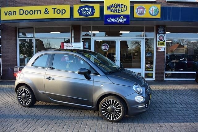 Grijs Gebruikt 2016 Fiat 500 Lounge Hatchback | € 8.645 (Eerlijke prijs) - Afbeelding 1/4