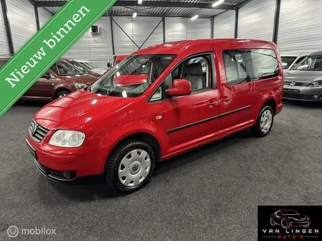 Rood Gebruikt 2009 VW Caddy Maxi Comfortline MPV | € 11.249 (Eerlijke prijs) - Afbeelding 1/4