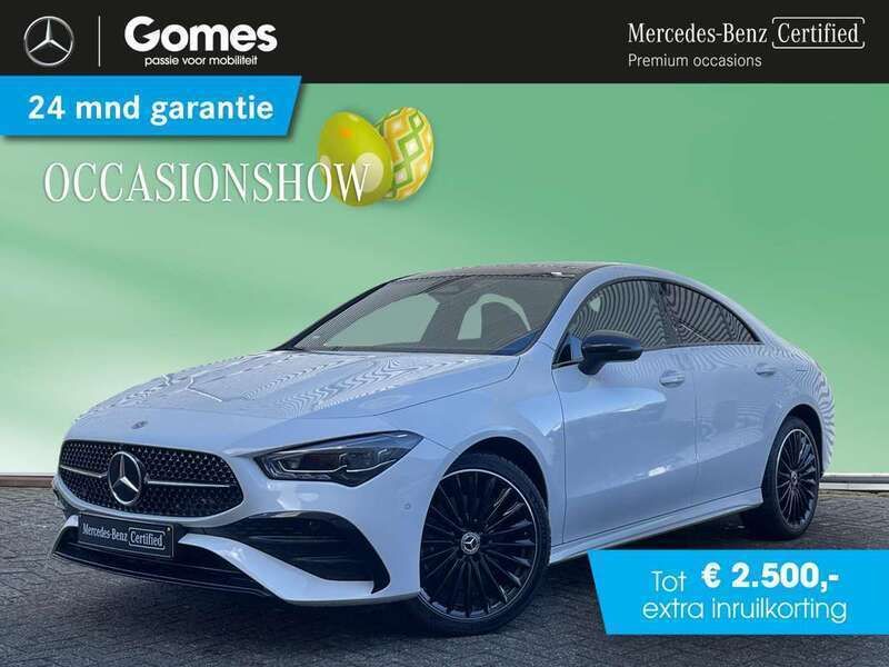 Wit Gebruikt 2024 Mercedes CLA250e Premium Sedan | € 42.950 (Duur) - Afbeelding 1/4