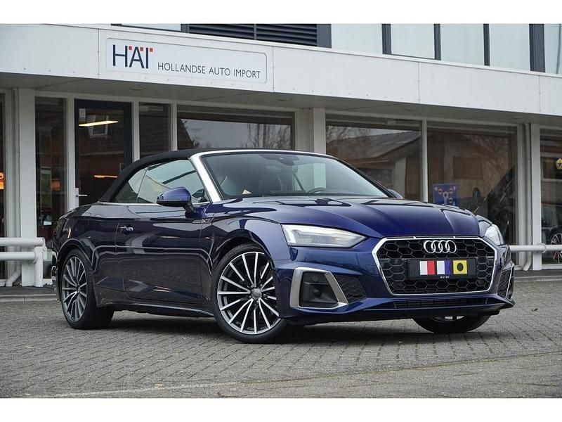 Occasion Audi A5 Cabriolet S-Line 191 PK (140 kW) 2020 Blauw Cabriolet