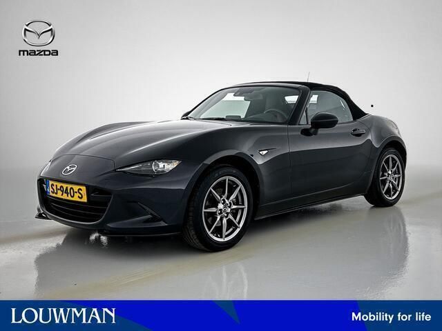 Jet black (donker zwart metallic) Gebruikt 2018 Mazda MX5 Cabriolet | € 24.950 (Iets duurder) - Afbeelding 1/3