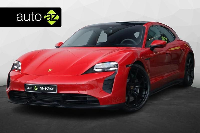 Rood Occasion 2022 Porsche Taycan Sport Turismo Stationwagen | € 76.900 (Eerlijke prijs) - Afbeelding 1/4