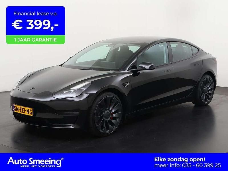 Zwart Gebruikt 2022 Tesla Model 3 Performance Sedan | € 30.895 (Eerlijke prijs) - Afbeelding 1/4